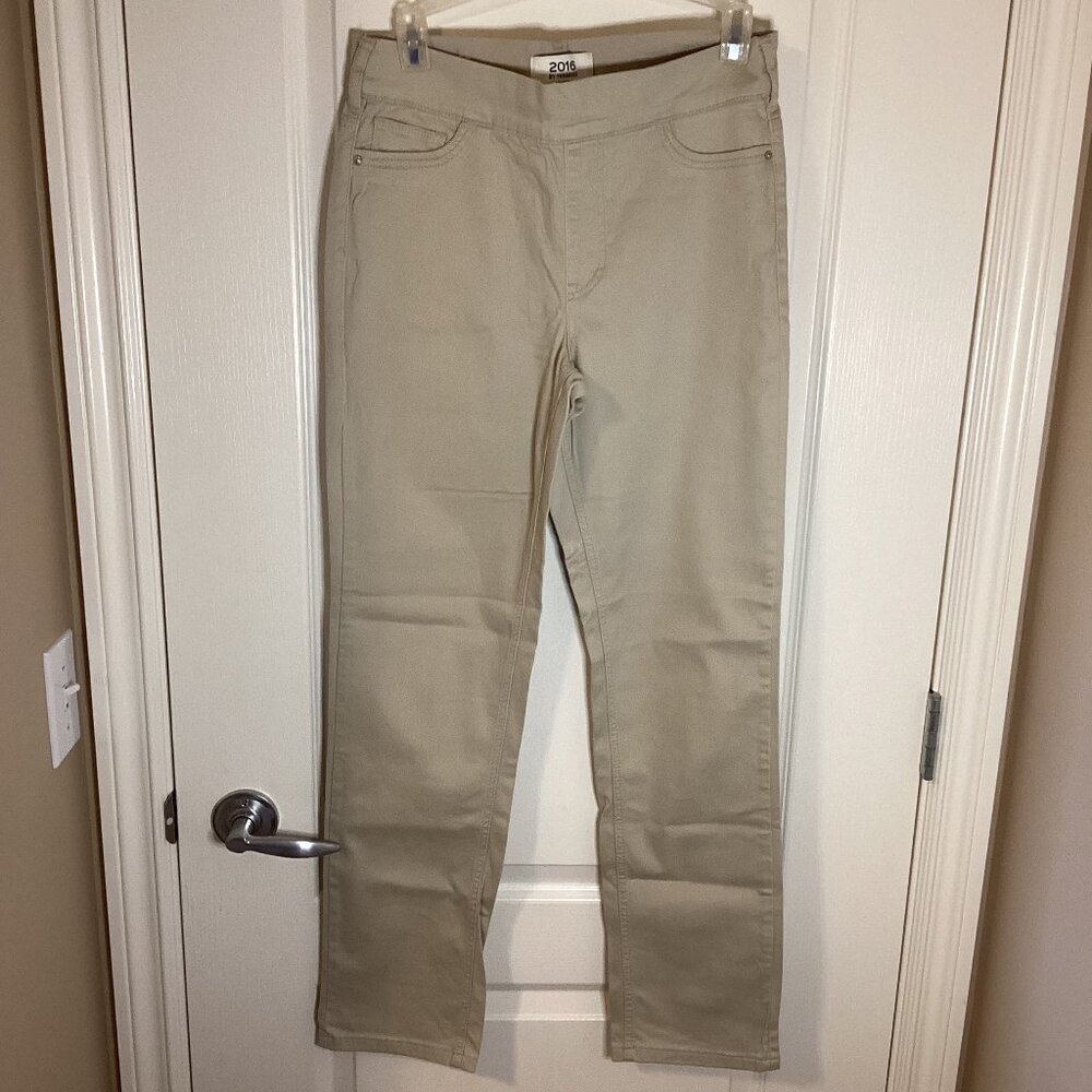 2016 by Parasuco Women's Stretchy Pants Size 10 Straight Leg Casual Pull-on
